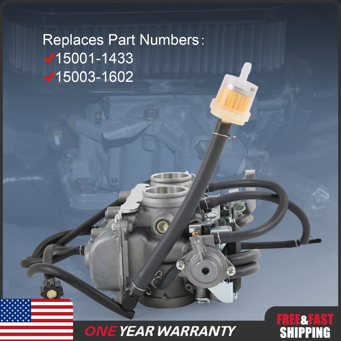 15001-1433 15003-1602 Carburetor New For Kawasaki Ninja 250r 250 Ex250 1988-2007