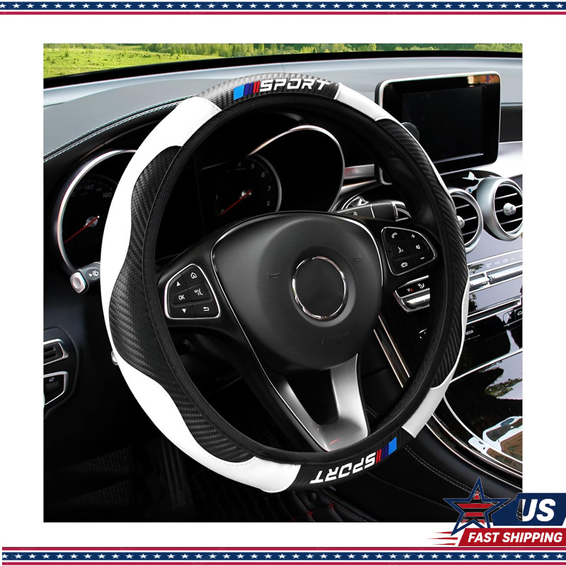 14.5-15 Inch Universal Steering Wheel CoverColor: White