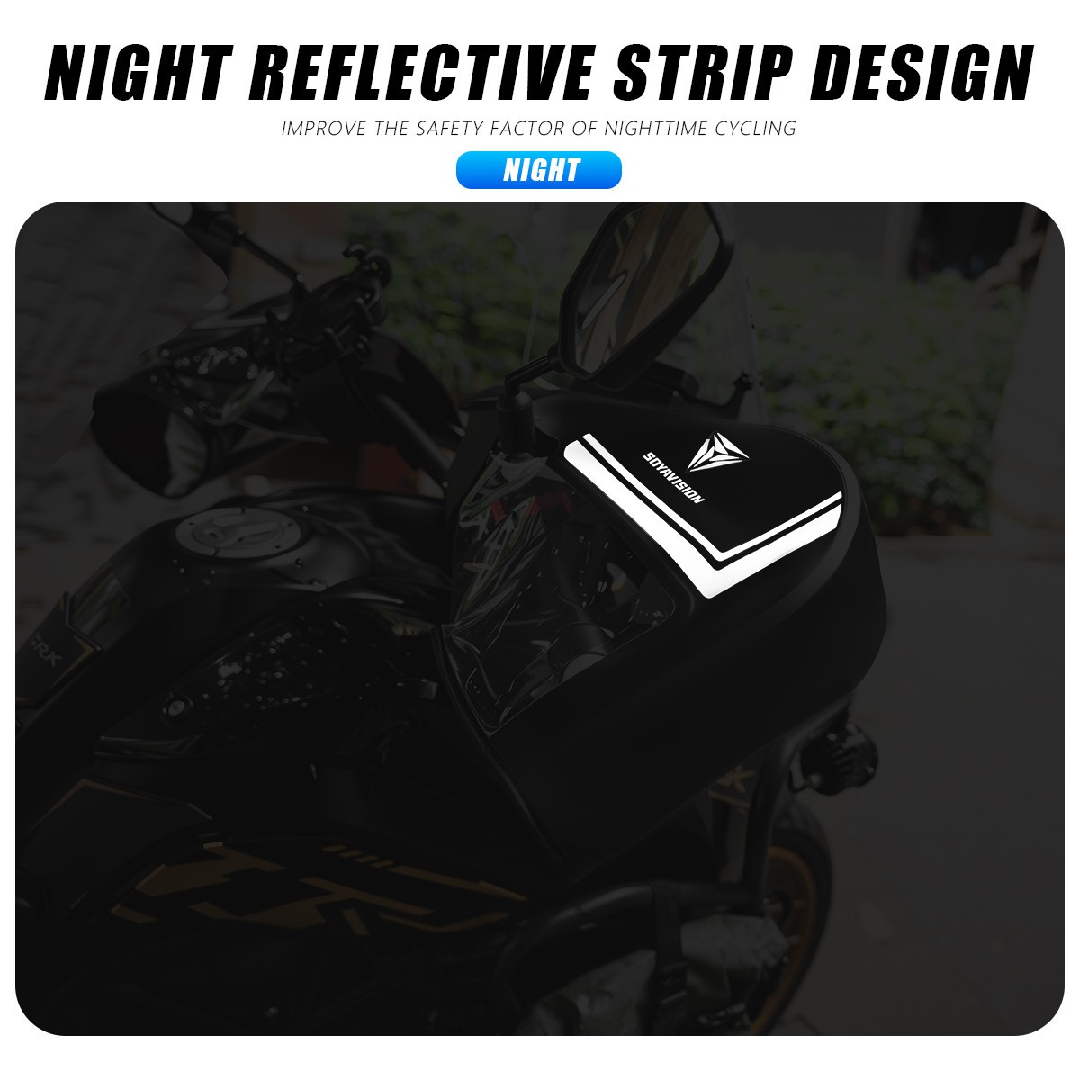 Thermal Motorcycle Handlebar Muffs Waterproof Windproof Scooter Motor Gloves