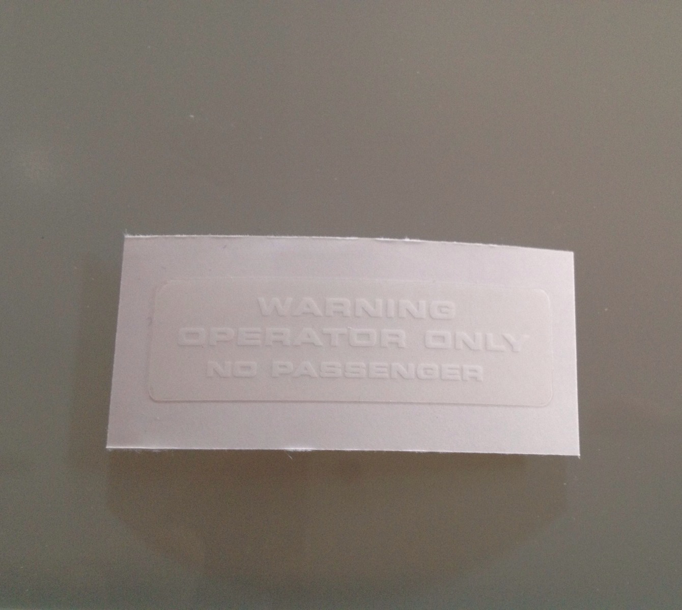 CT70 CT90 CT110 ST90 CR250 “NO PASSENGER” Reproduction Decal