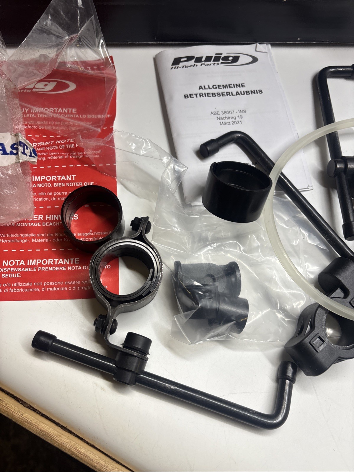 Puig Custom 1 Handlebar Mounted Screen Clear 8040W 380mm #B40