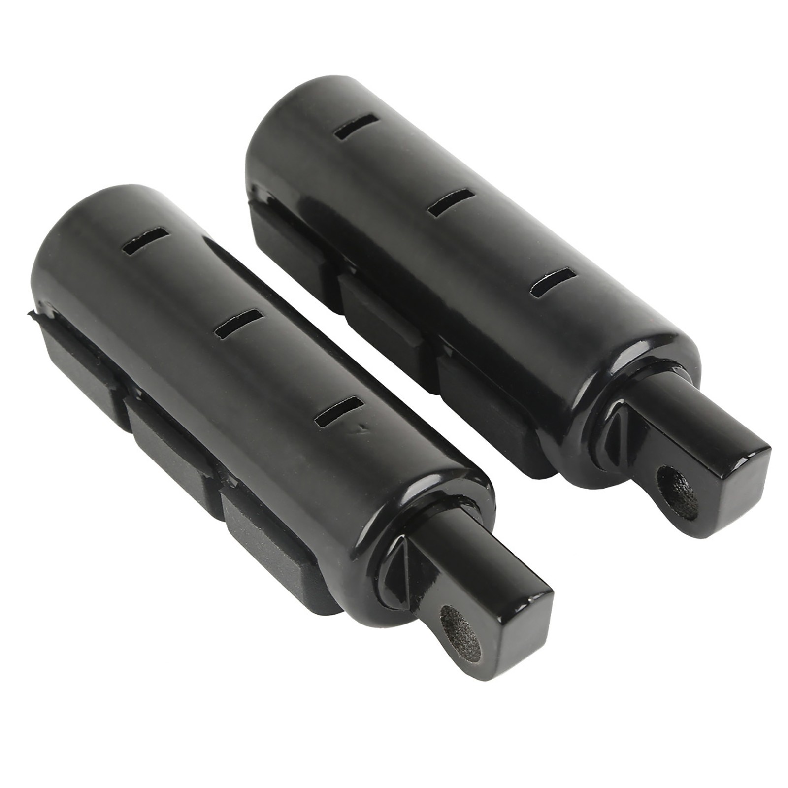 Black Anti Vibration Rubber Footpeg FootRest For Harley Softail Dyna Low Rider
