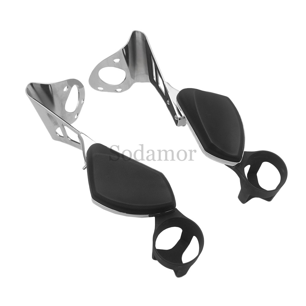 Passenger Armrests w/Drink Cup Holder Chrome For Harley Road Electra Glide 14-UP