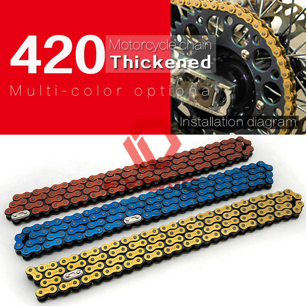 420 Chain 110 Link Fit For 110cc 125cc Dirt Pit Bike Quad TaoTao SUNL ATV Blue