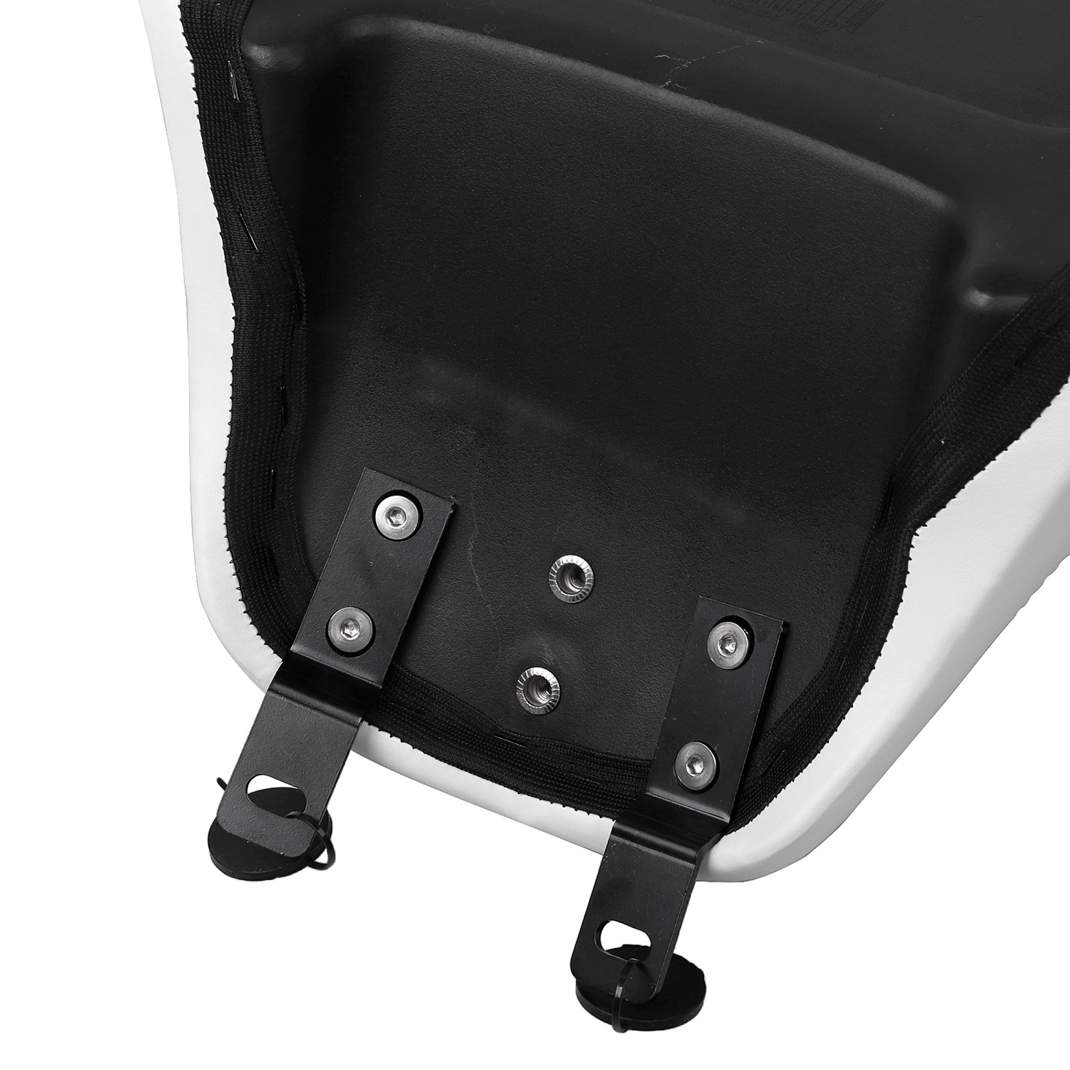 Driver Solo Seat White Stitching For Harley 2006-2017 Heritage Softail Deluxe