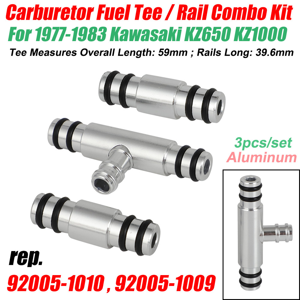 Carburetor Fuel Tee Rail Combo # 92005-1009 For Kawasaki KZ1000 KZ650 1977-1983
