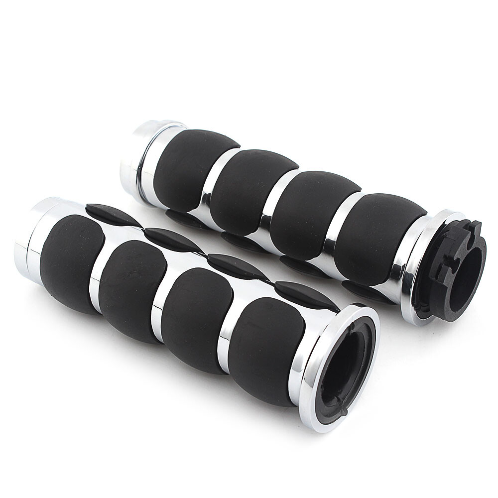 Motorcycle 1″ Handlebar Hand Grips w/Throttle Fit for Harley Touring Road Glide