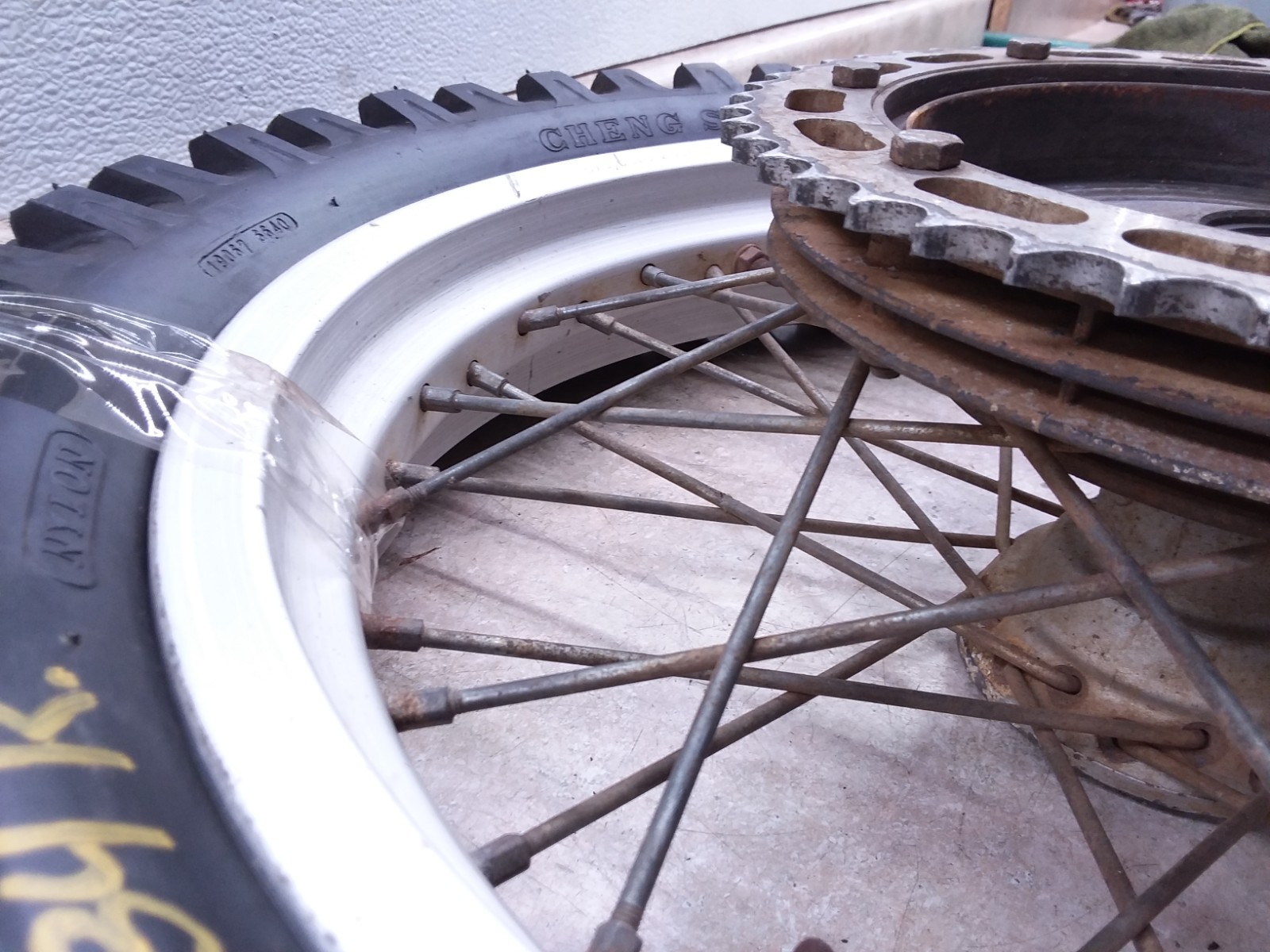 KTM 495 KTM495 Rear Wheel Rim & Sprocket 2.15×18 NORDISK OEM 1983 RB184 ANX-D6