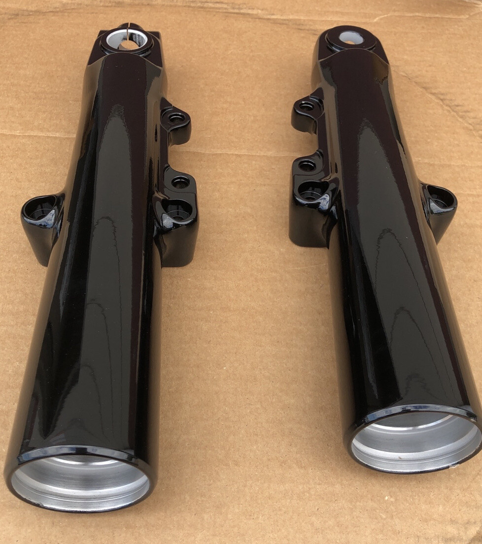 Harley FORK LEGS TRIKE touring FREEWHEELER TRI GLIDE FLT GLOSS BLACK POWDER COAT