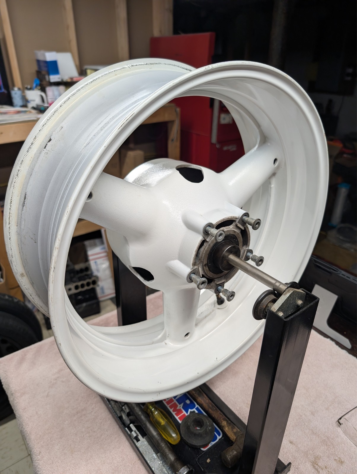 98-03 Suzuki TL1000R Rear 6 inch Wide Wheel Rim OEM White Hayabusa SRAD GSXR