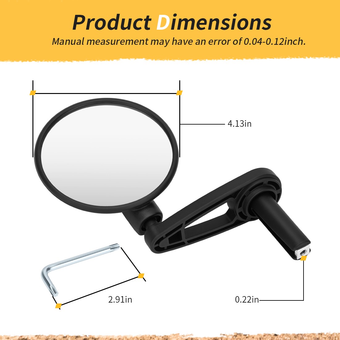 2x Left Right Side Mirrors With Hardware Tool For Can Am Ryker 900 600 2019-2025