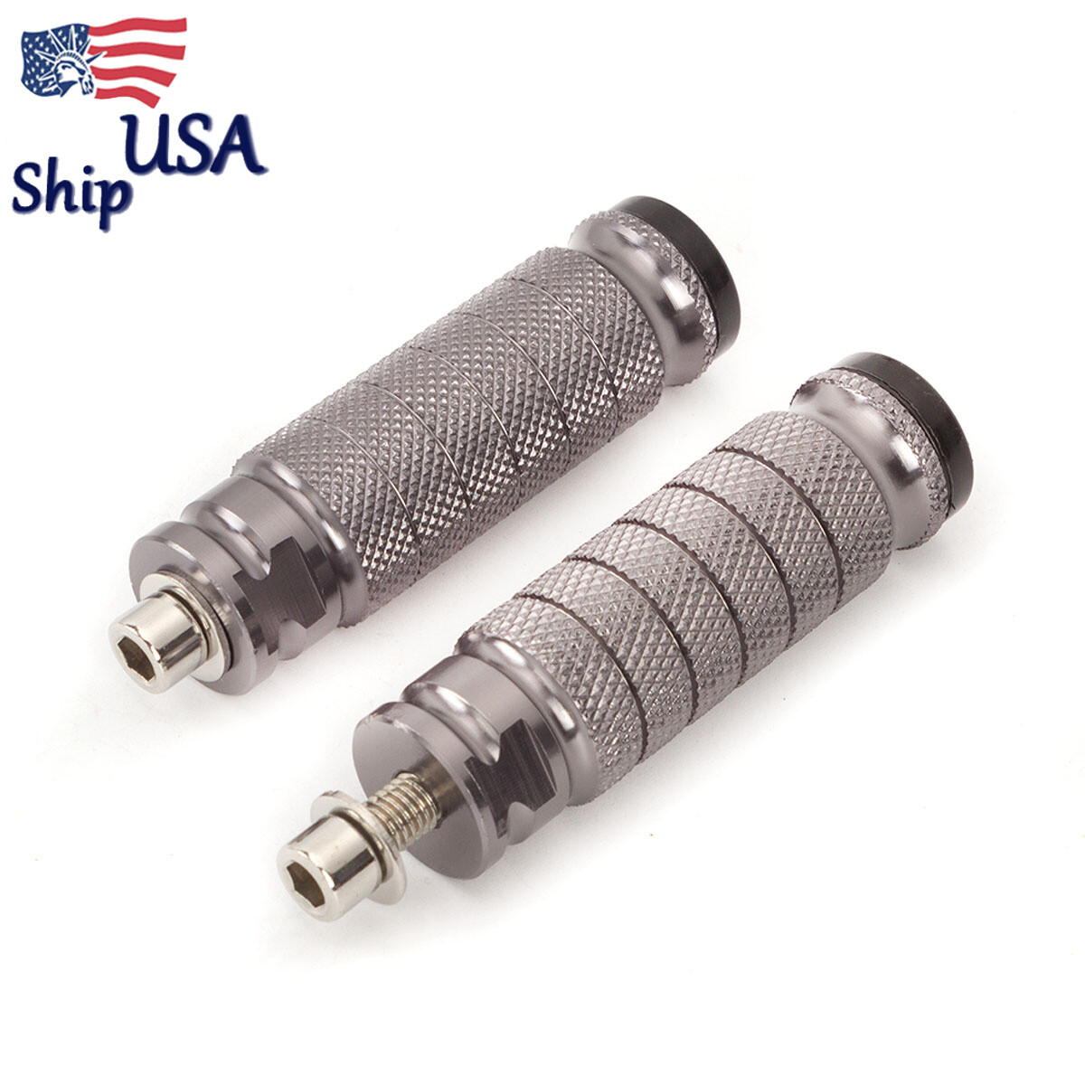 A Pair Rear Set Footrests Footpegs Foot Peg Universal Modify Rearset 8mm