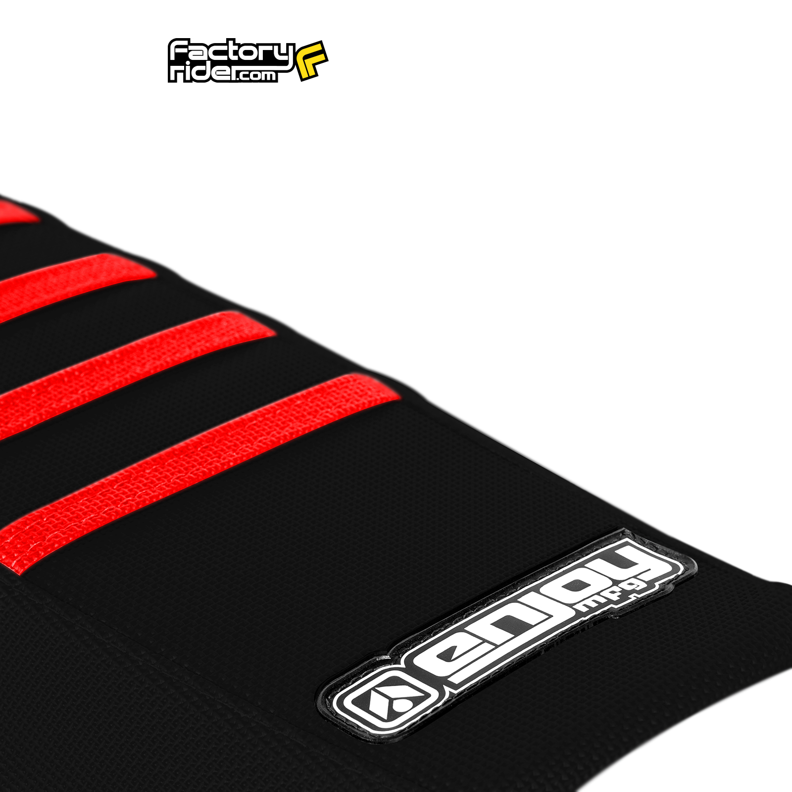 2005 – 2014 HONDA CRF 450 X SEAT COVER by Enjoy MFG ALL BLACK w/ RED RIBS #101