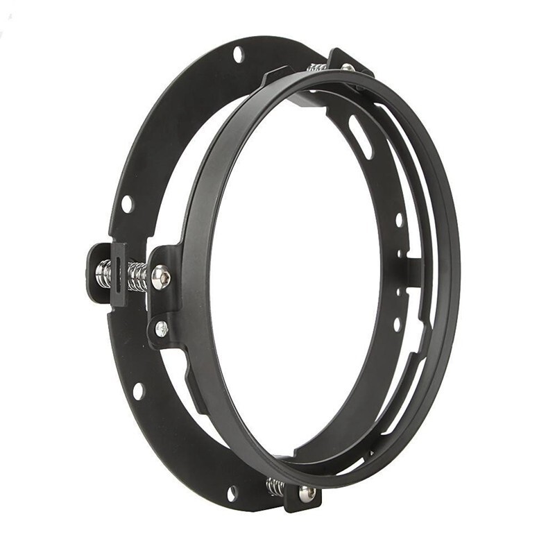 7″inch LED Halo Headlight + Bracket Mounting Ring For Harley Davidson Motorcycle