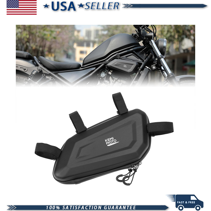Motorcycle Side Bag EVA Hard Shell Tool Bag Honda Rebel 300 500 2017-2026, Unive