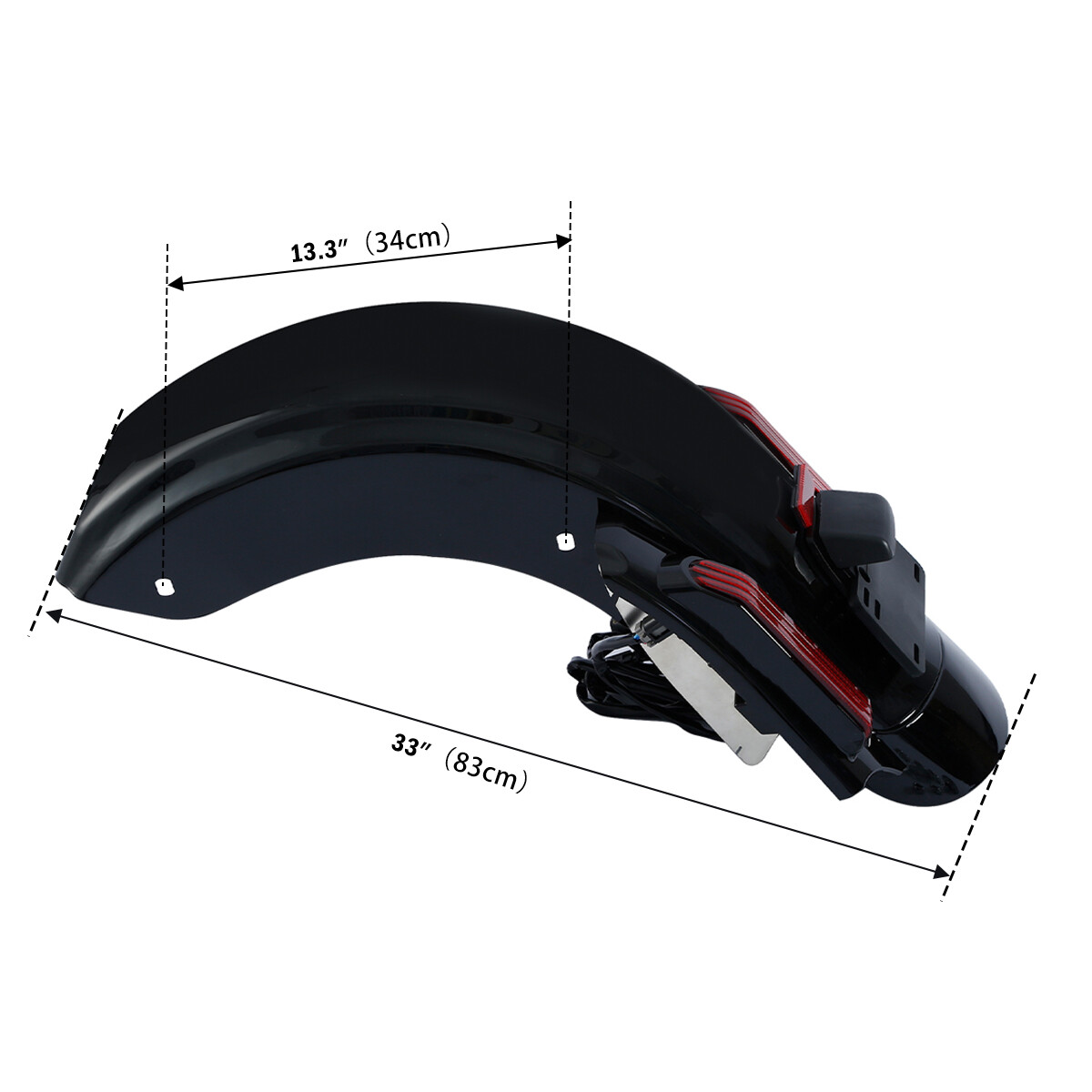Black 5″ Hard Saddlebags 6×9″ Speaker Lid &Rear Fender For Harley Touring 14-Up