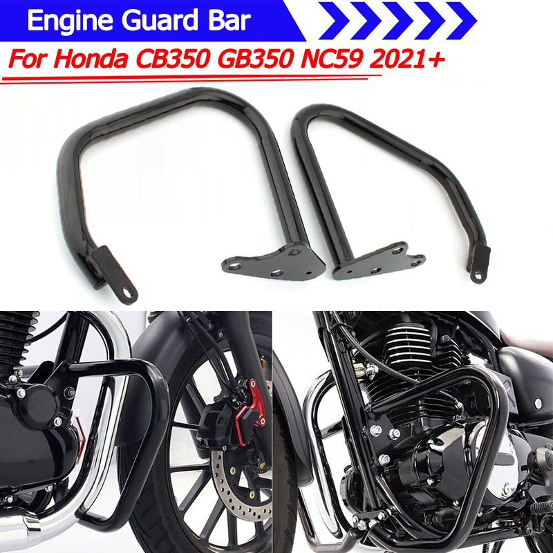 For 2021-2025 Honda GB350 NC59 Motorcycle Black Engine Guard Crash Bar Kit 1 Set