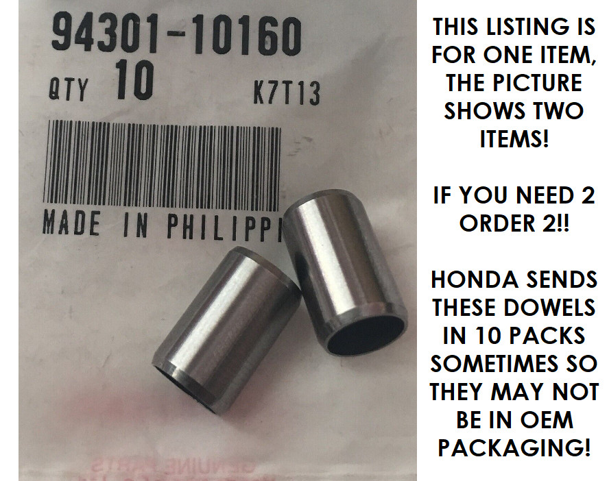 *1EA OEM HONDA DOWEL PIN (SOLD EACH) 10 X 16 ST90 S90 CT90 CT110 ATC90 (90Y)