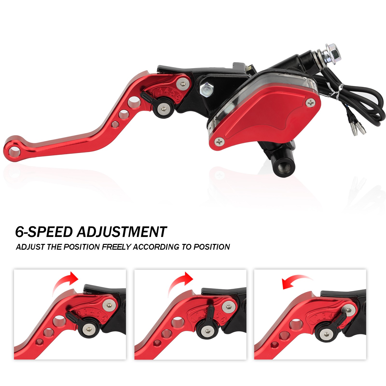 2pcs CNC 7/8″ Motorcycle Hydraulic Brake Clutch Lever Master Cylinder Reservoir