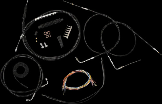 LA 15-17in Black Handlebar Controls Kit wo ABS Iron 883 14-22