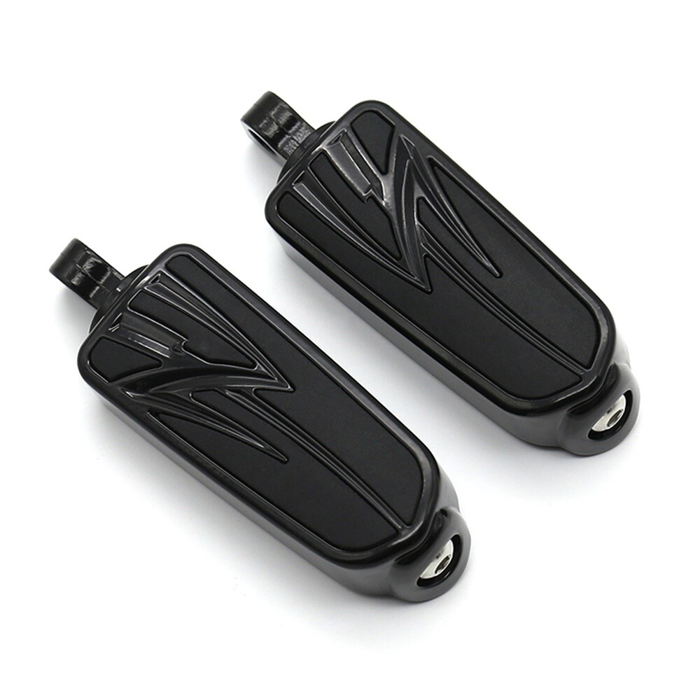 Black Pegs Footpegs Lightning Style For Harley Touring Road Glide King Models US