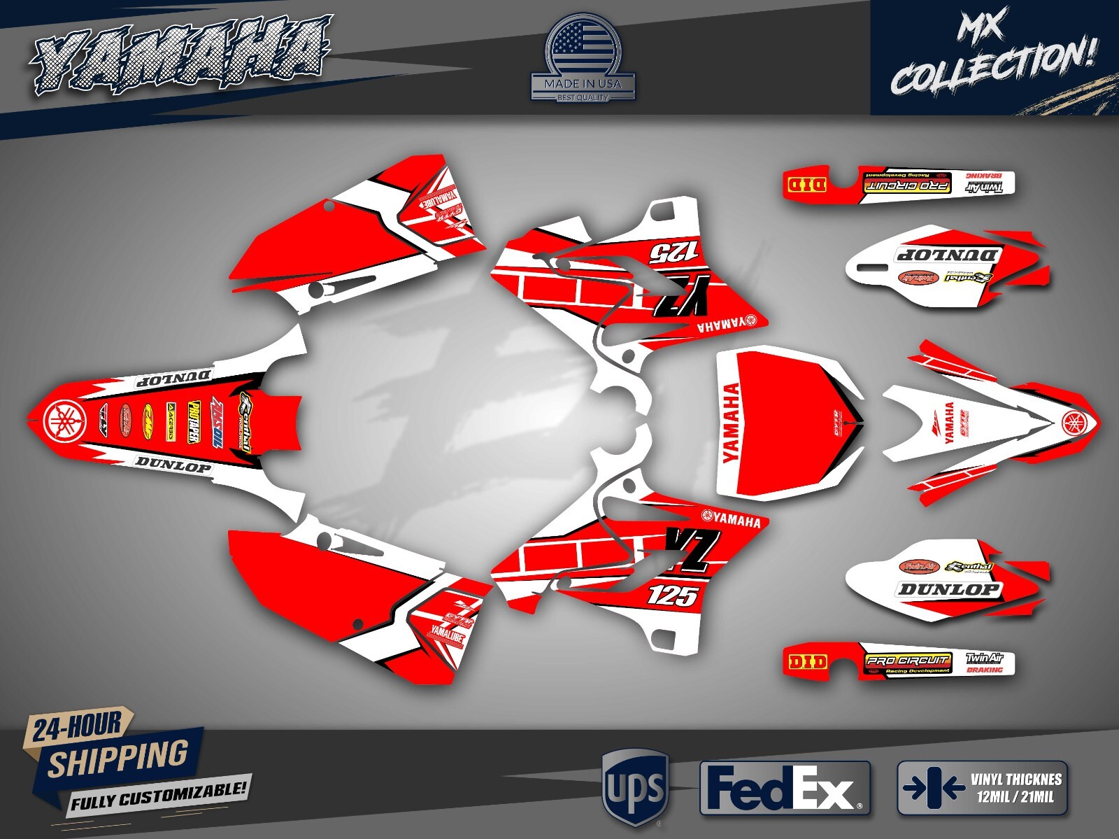 Graphics Kit Yamaha YZ 125/250 (2015-2021) – Decals & Stickers