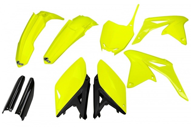 UFO Complete Plastics Kit Fluorescent Yellow for Suzuki RM-Z250 2010-2018