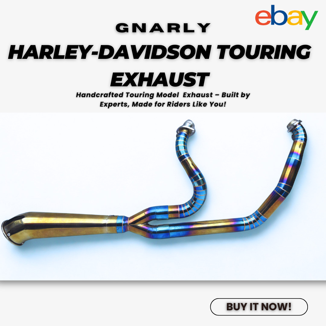 TIG Welded Blue-Gold 2-1 Exhaust Pipe for Harley-Davidson M8 Touring