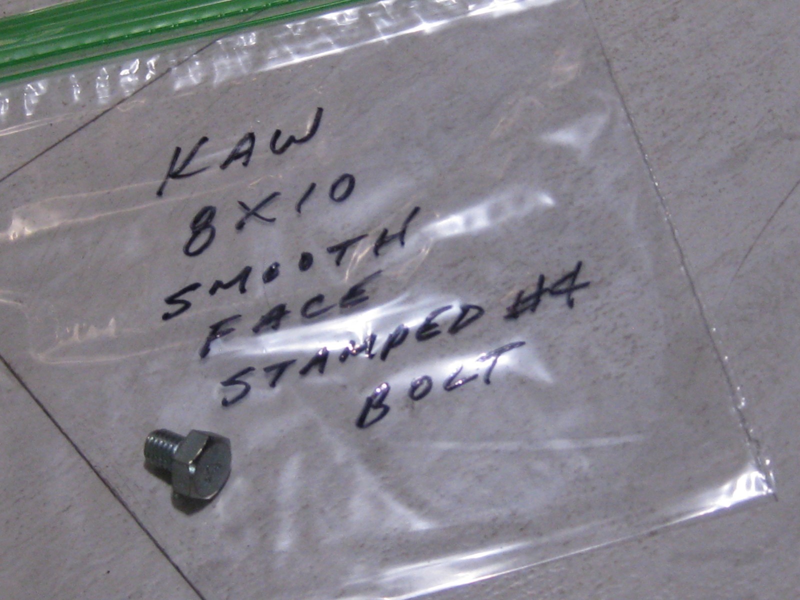 KAWASAKI FACTORY BOLT 8 X 10 SMOOTH HEAD BOLT STAMPED #4 NOS!