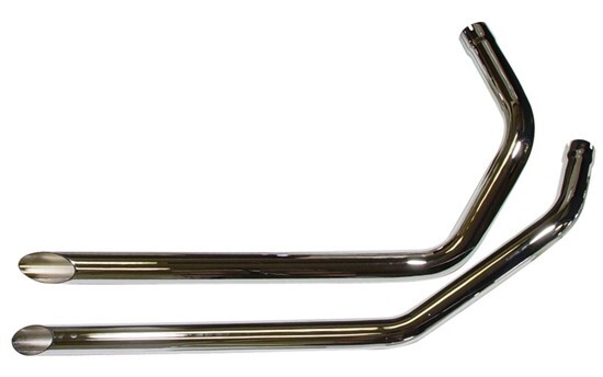 2″ Chrome Drag Pipe Slash Cut Exhaust For 57-85 Harley Sportster Ironhead 90028