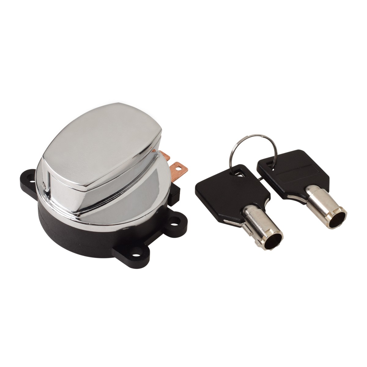 Chrome Ignition Key Switch Kit for Harley FLSTC HERITAGE SOFTAIL CLASSIC 1996-09