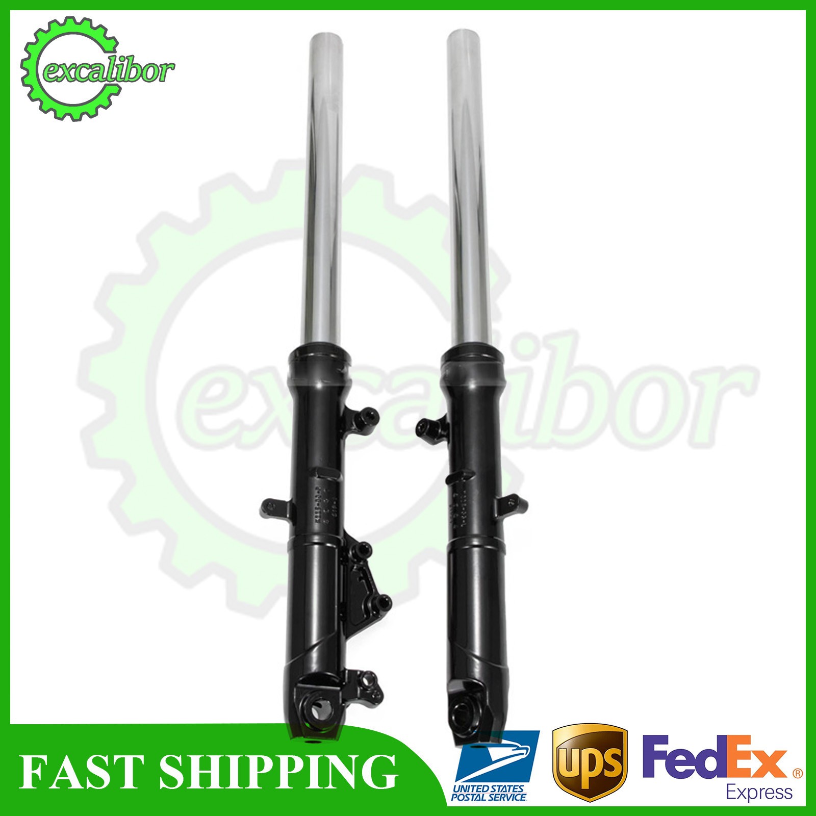 2PCS Front Shock Absorber Fork Suspension For KAWASAKI NINJA 500 EX500 2024-2026