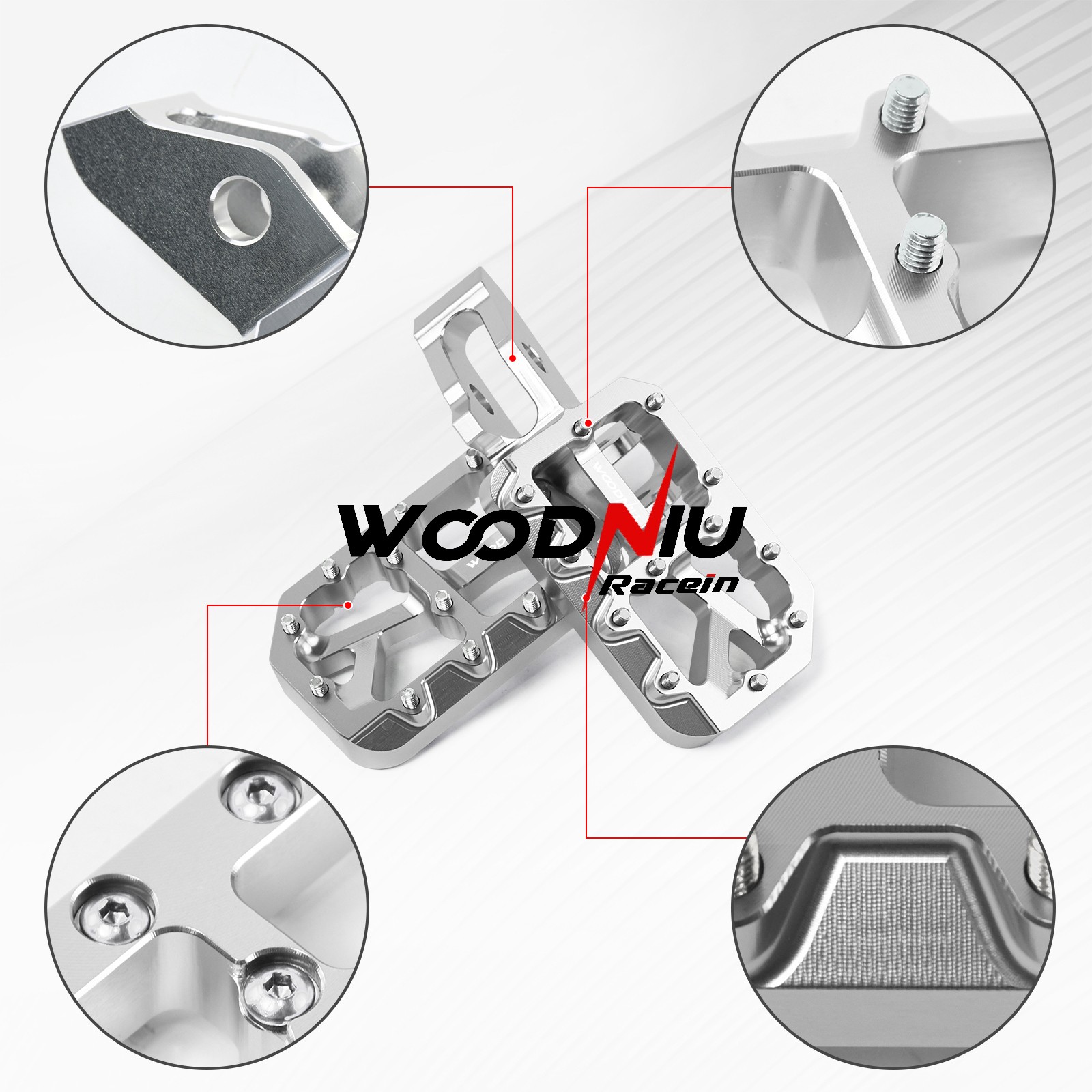 CNC Aluminium Alloy Footpegs for Surron Ultra Bee Foot Pegs Foot Modified Pedal