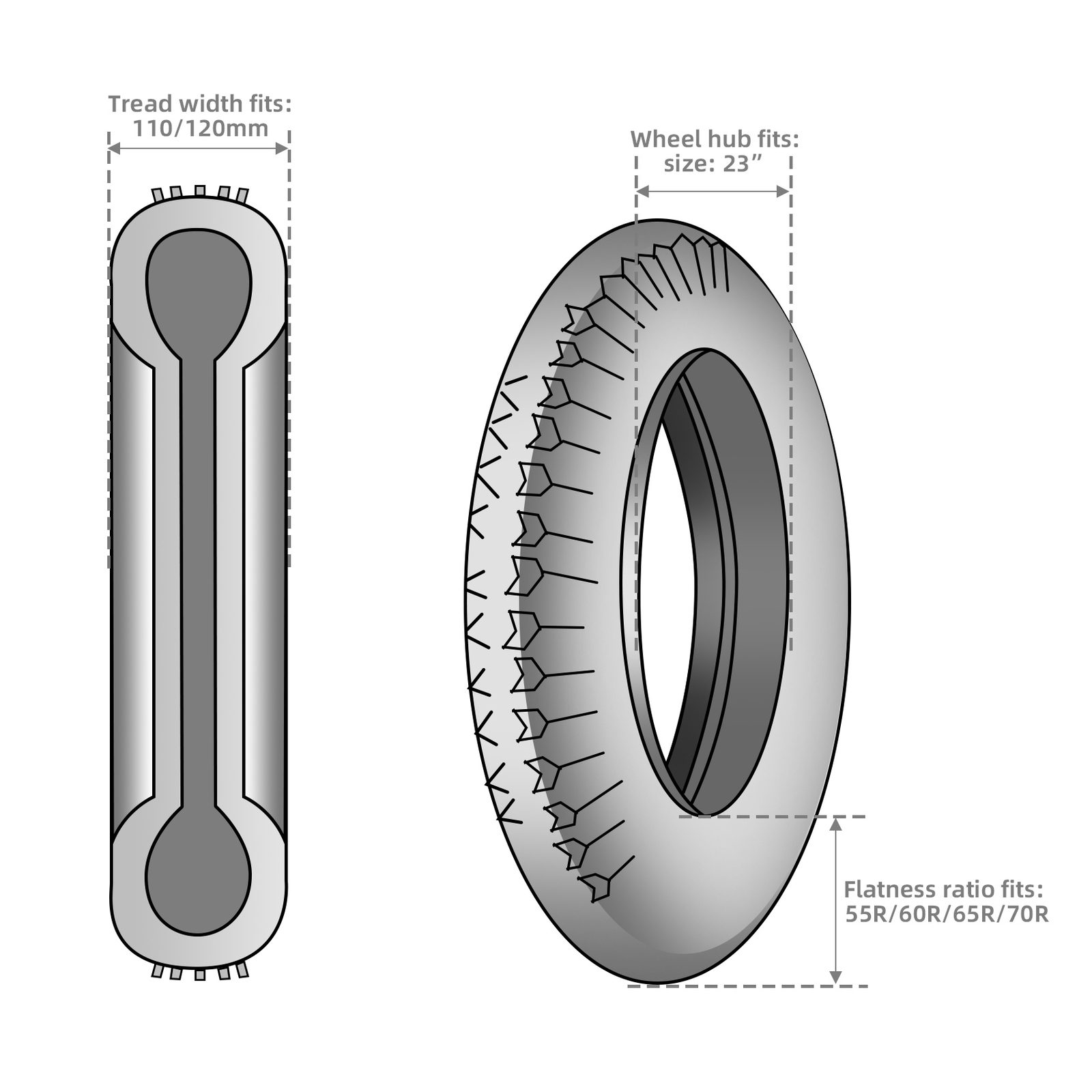 23″ Wheel Front Fender W/ Spacer Mount Fit For Harley Touring Baggers 14-23 19