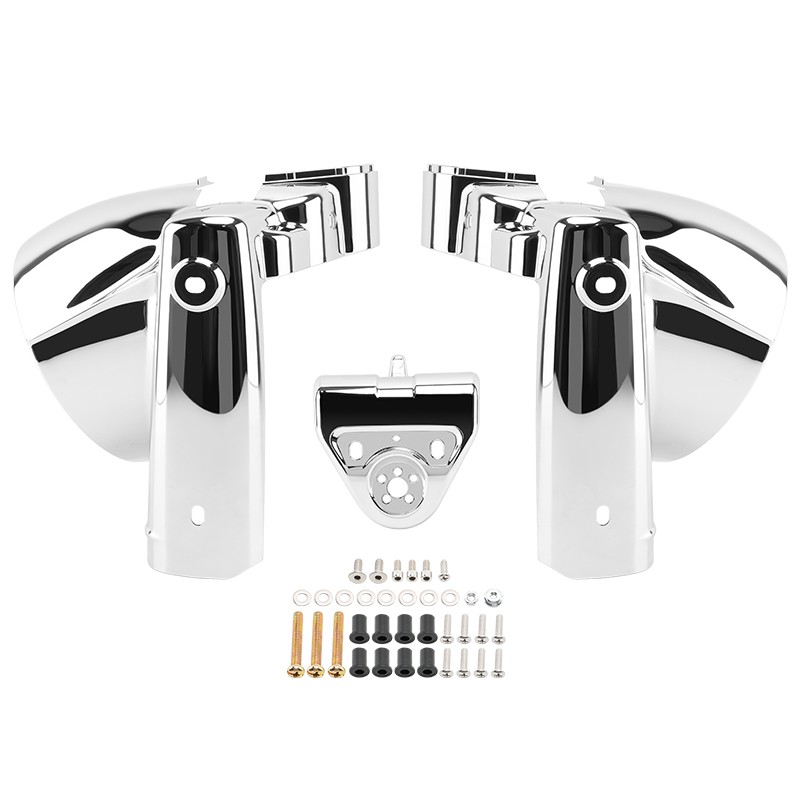 Chrome 7″ Round Headlight Nacelle Cover For Harley Road King Classic 2014-2023