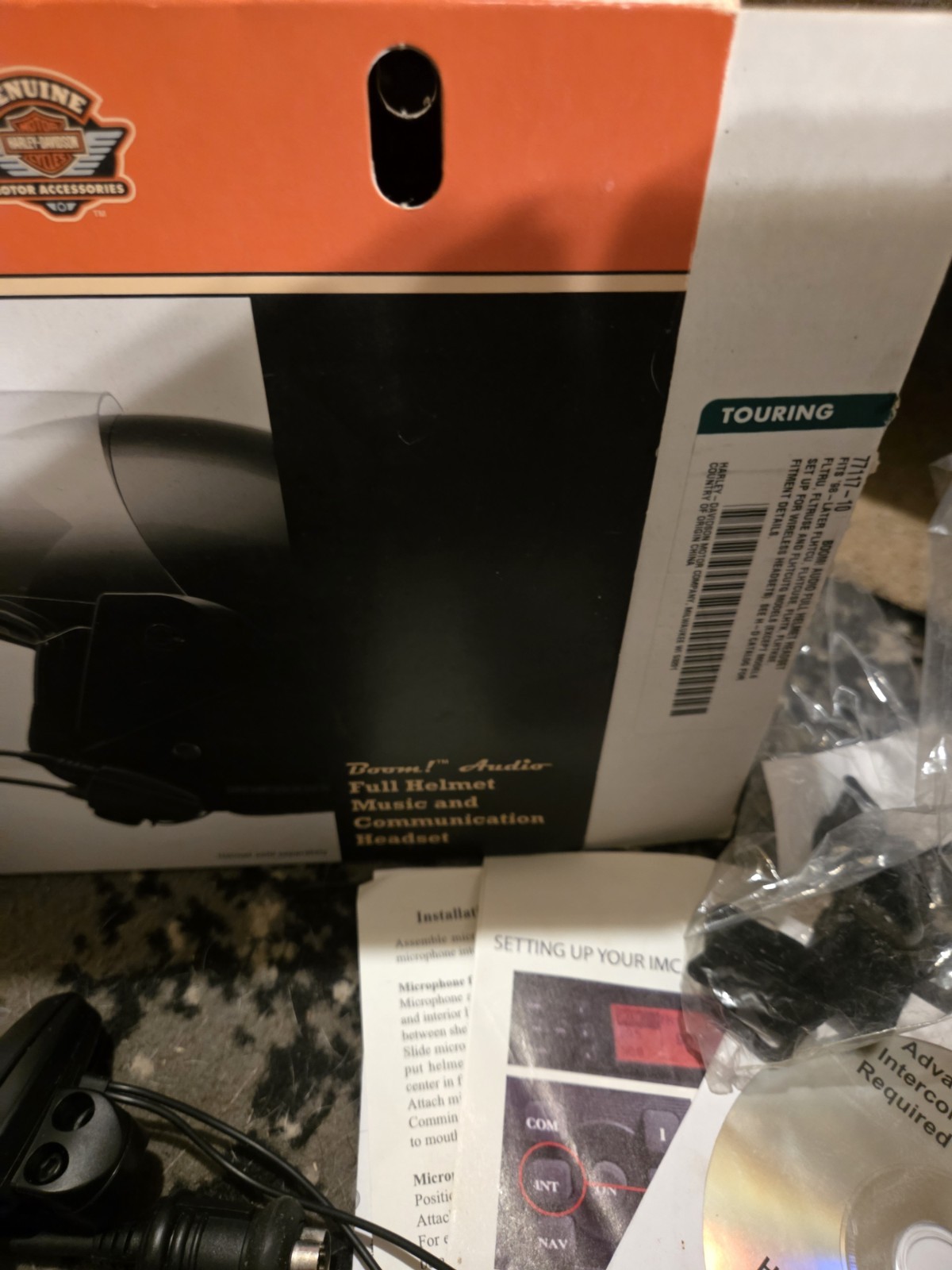 NEW Harley-Davidson Boom! Audio Full Helmet Headset Kit – 77117-10 w/ Update CD