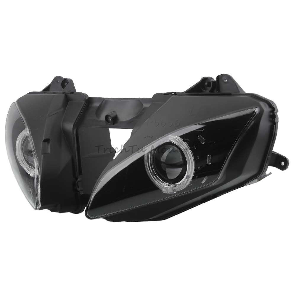 Fully HID Headlight Assembly Red Angel Eyes Headlamp For Yamaha YZF R6 2006-2007