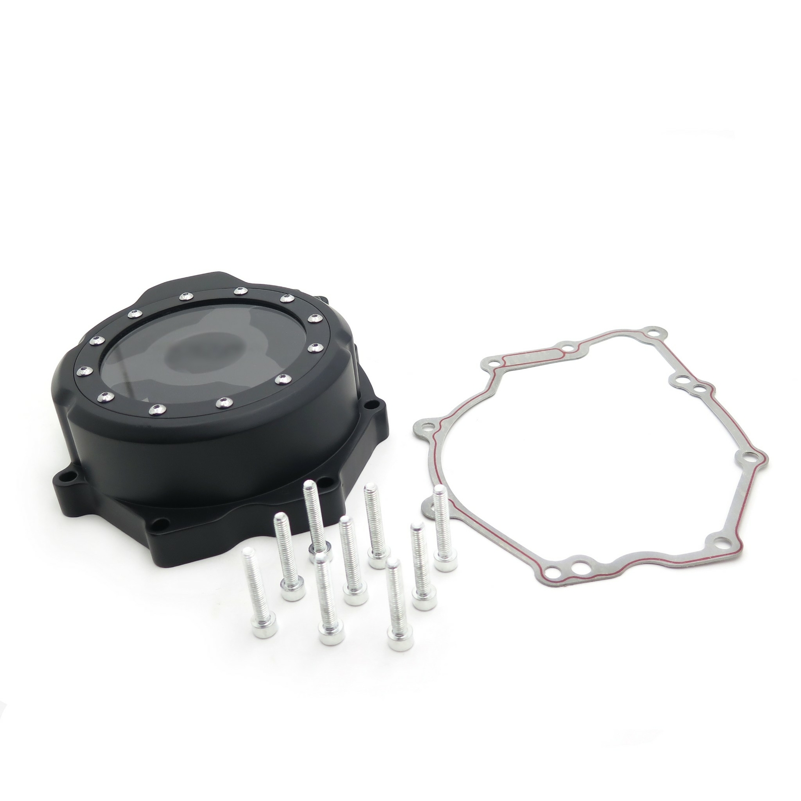 Black Left Engine Stator Cover See Through for Yamaha 2006-2021 YZF-R6 w/ Gasket