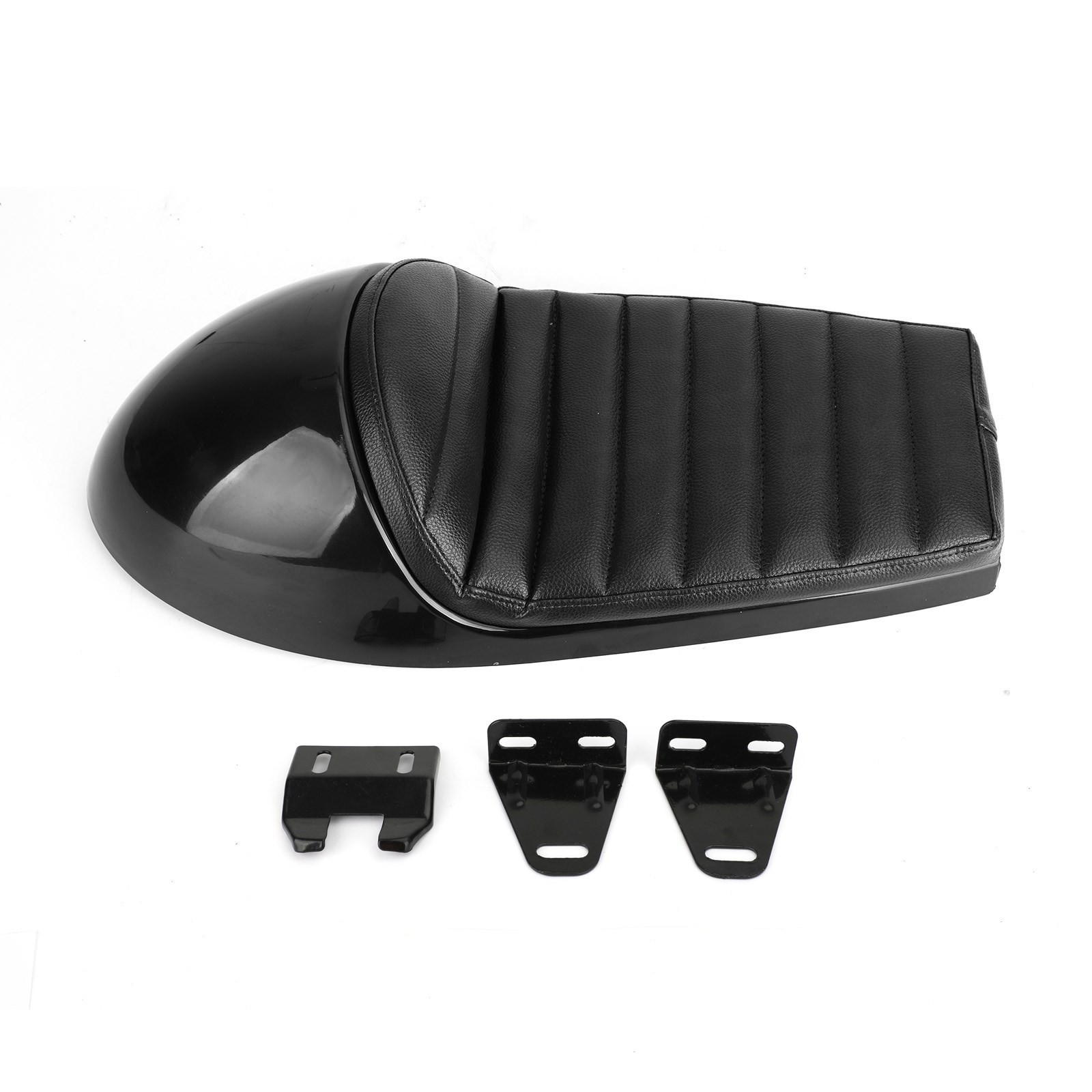 Universal Cafe Racer Seat Black Retro Vintage Cushion Scrambler Saddle Bench