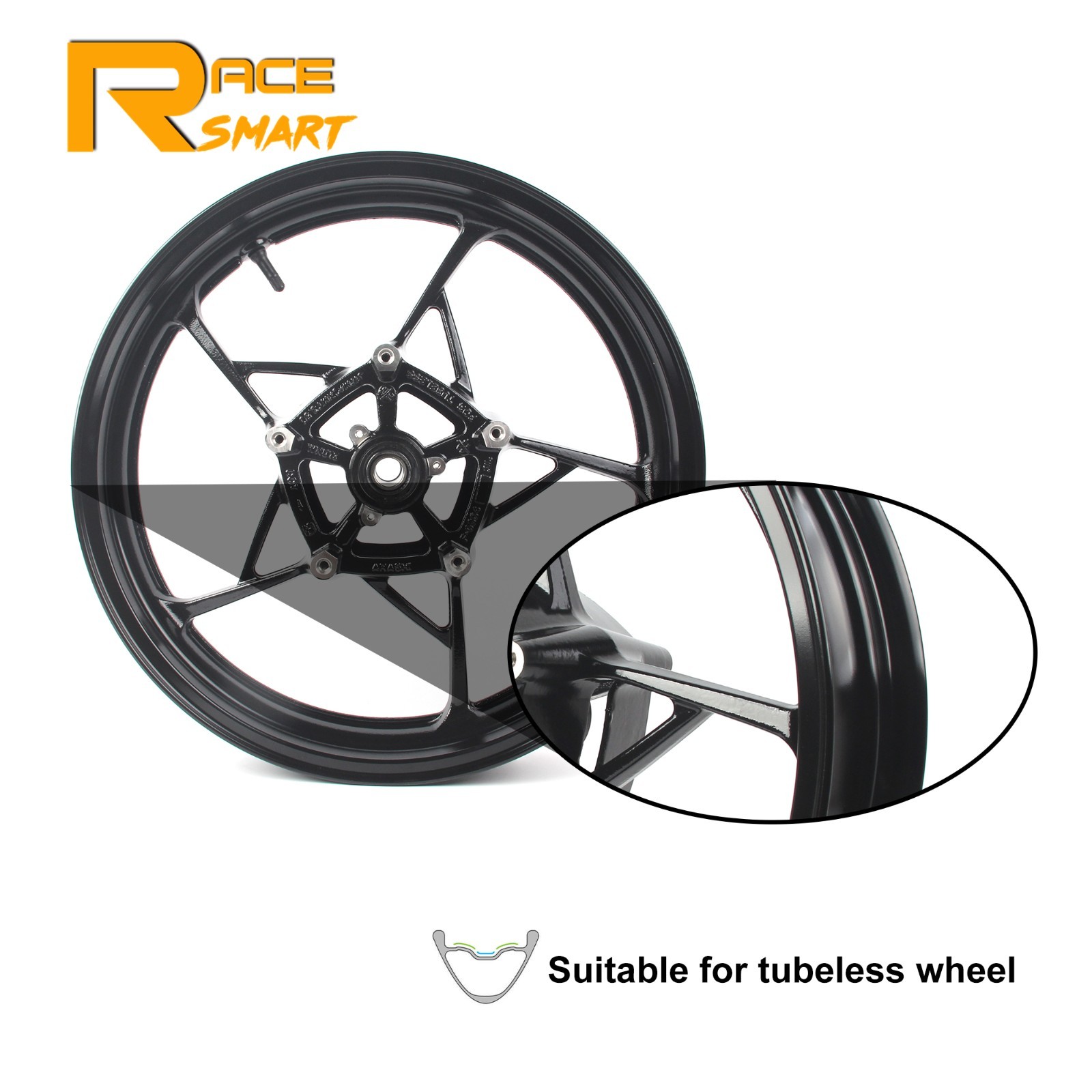 Arashi 17″x3.5″ Black Front Wheel Rim For Kawasaki Ninja 650 Z650 Z900 2017-2025