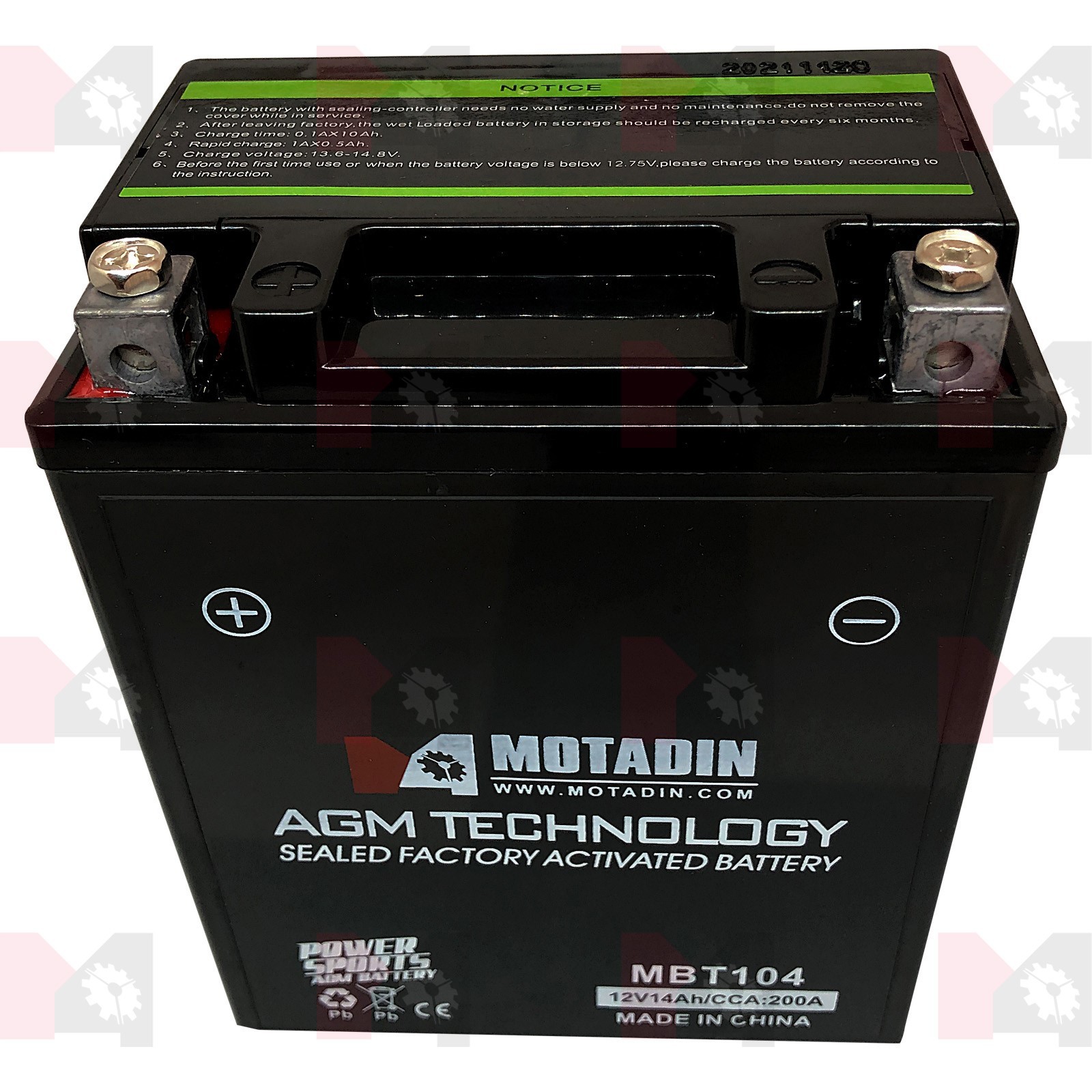 AGM BATTERY FIT YB14LB1 YB14LB2 YB14LA2S SYB14LA2 SYB14LB2 12N143A 12N143B REPLA