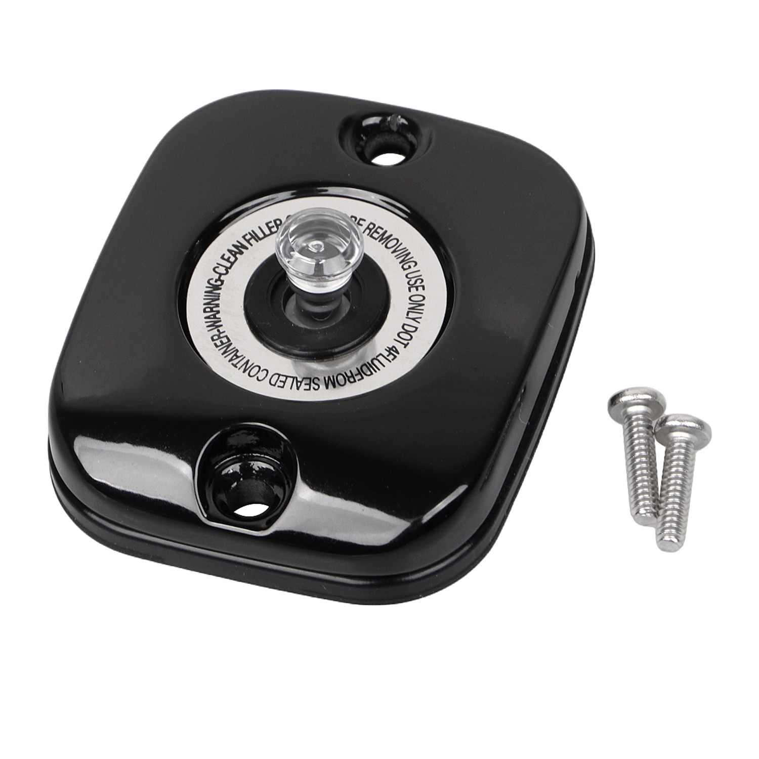 Gloss Black Front Brake Master Cylinder Cover For Harley Dyna Softail Springer