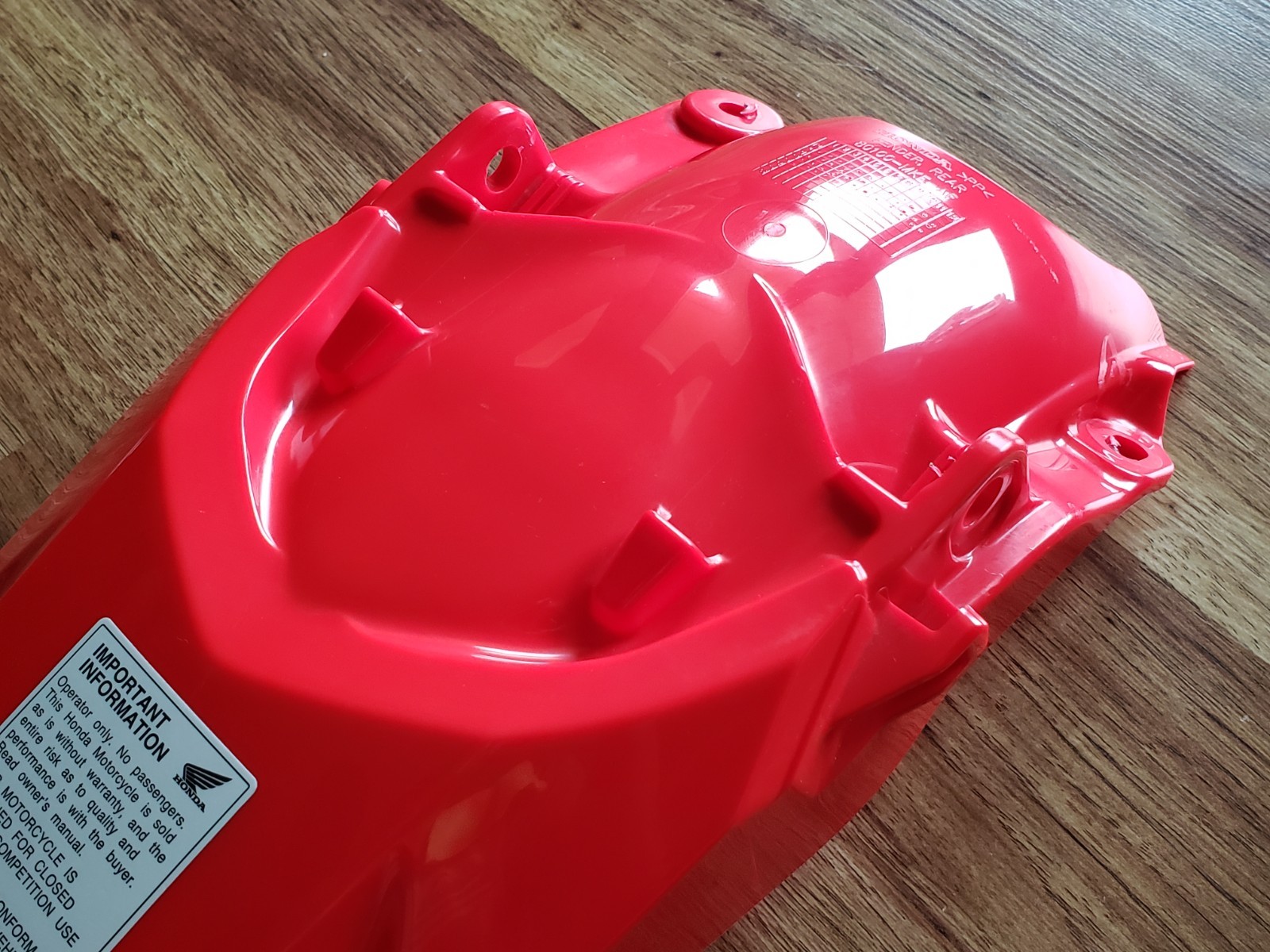 New Honda CRF450R Rear Fender 2021-2026 Plastic Extreme Red OEM 22-26 CRF250R RX