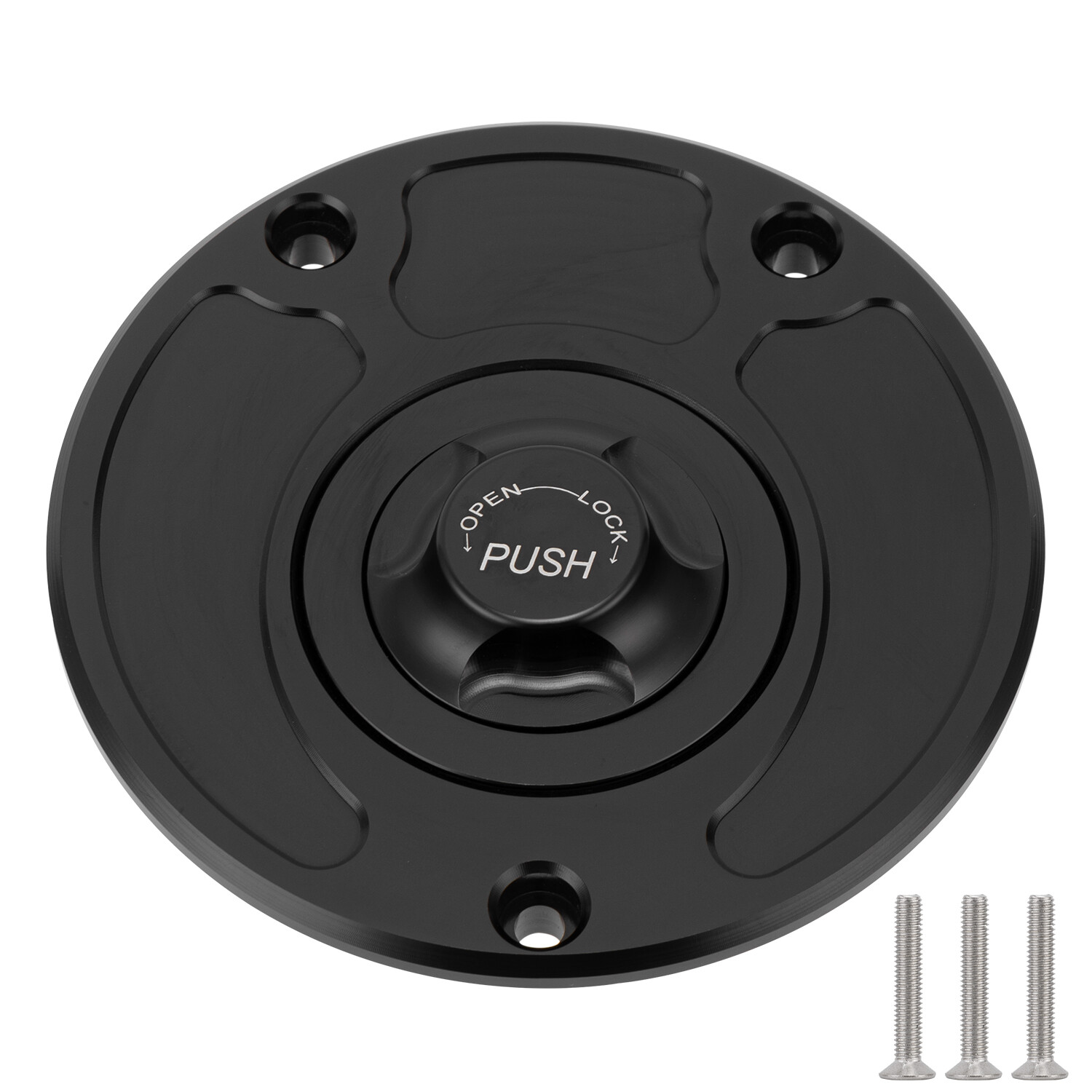New CNC Motorcycle Keyless Fuel Gas Tank Cap Cover For Kawasaki ZX10R ZX14 06-13