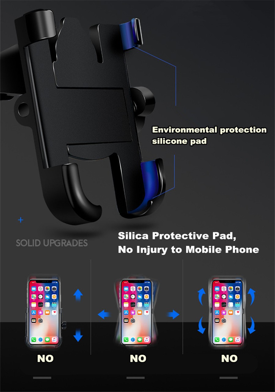 3.5″-6.5″Cell Phone Holder Motorcycle Bike Handlebar Moped Scooter Mount Holder