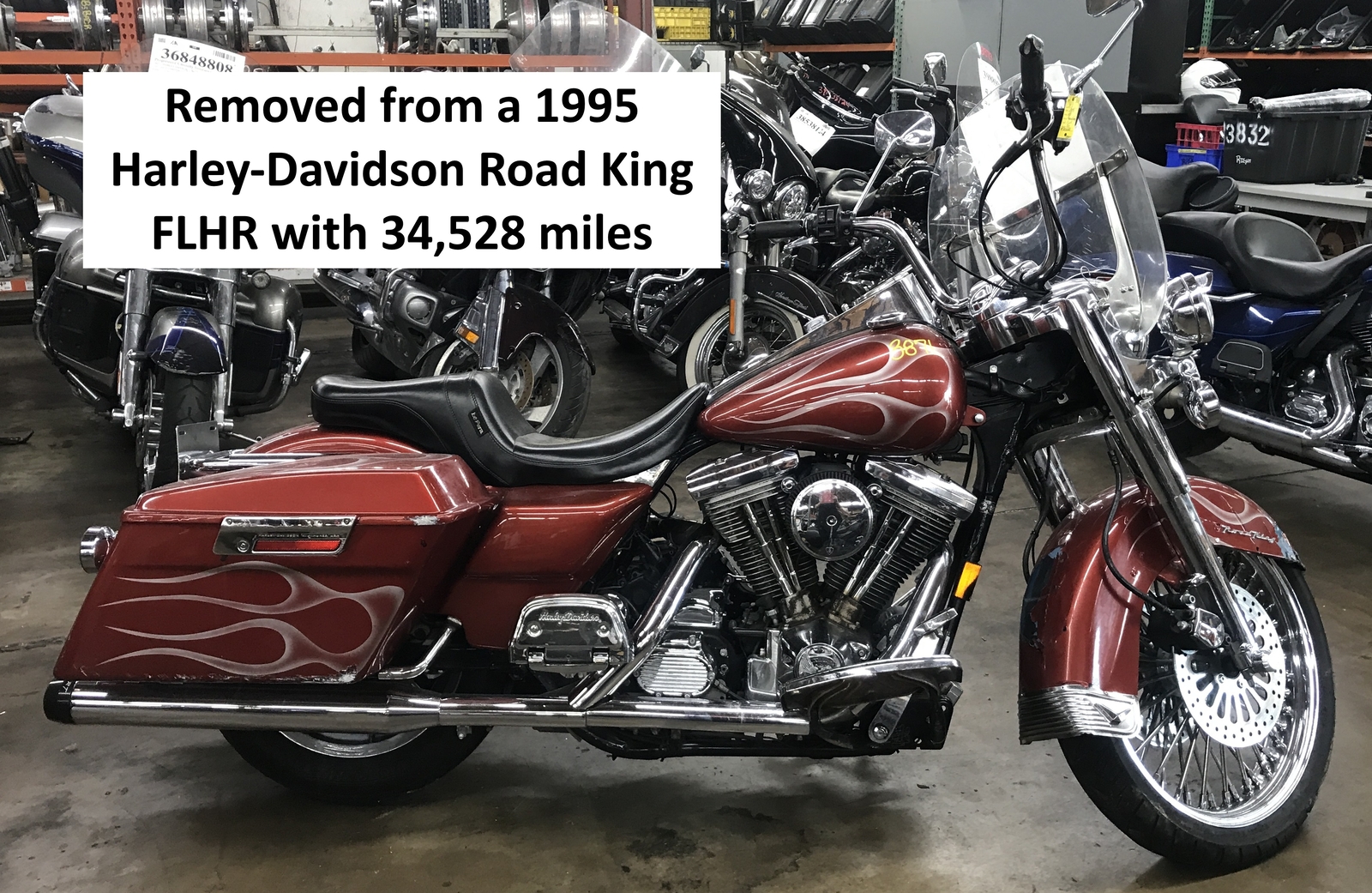 1995 Harley Road King Saddlebag Support Mount Bracket Left Right Set CHROME