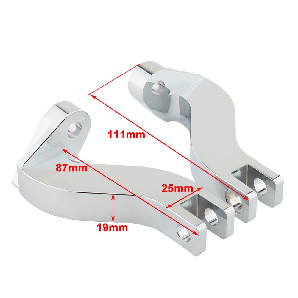Black Passenger Rear Foot Peg Mount Bracket For Harley Davidson Touring 1993-23