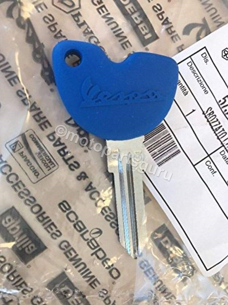 573426 OEM Blank Key with Vespa Logo Transponder Chip LX LXV GT GTS GTV Sprint