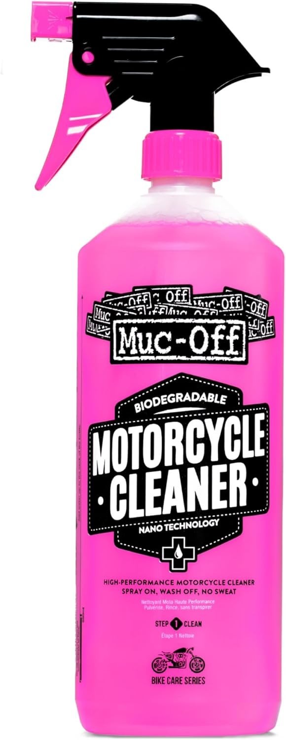 Eco-Friendly Nano-Tech Motorcycle Cleaning Spray 1 Liter with Rose Scent