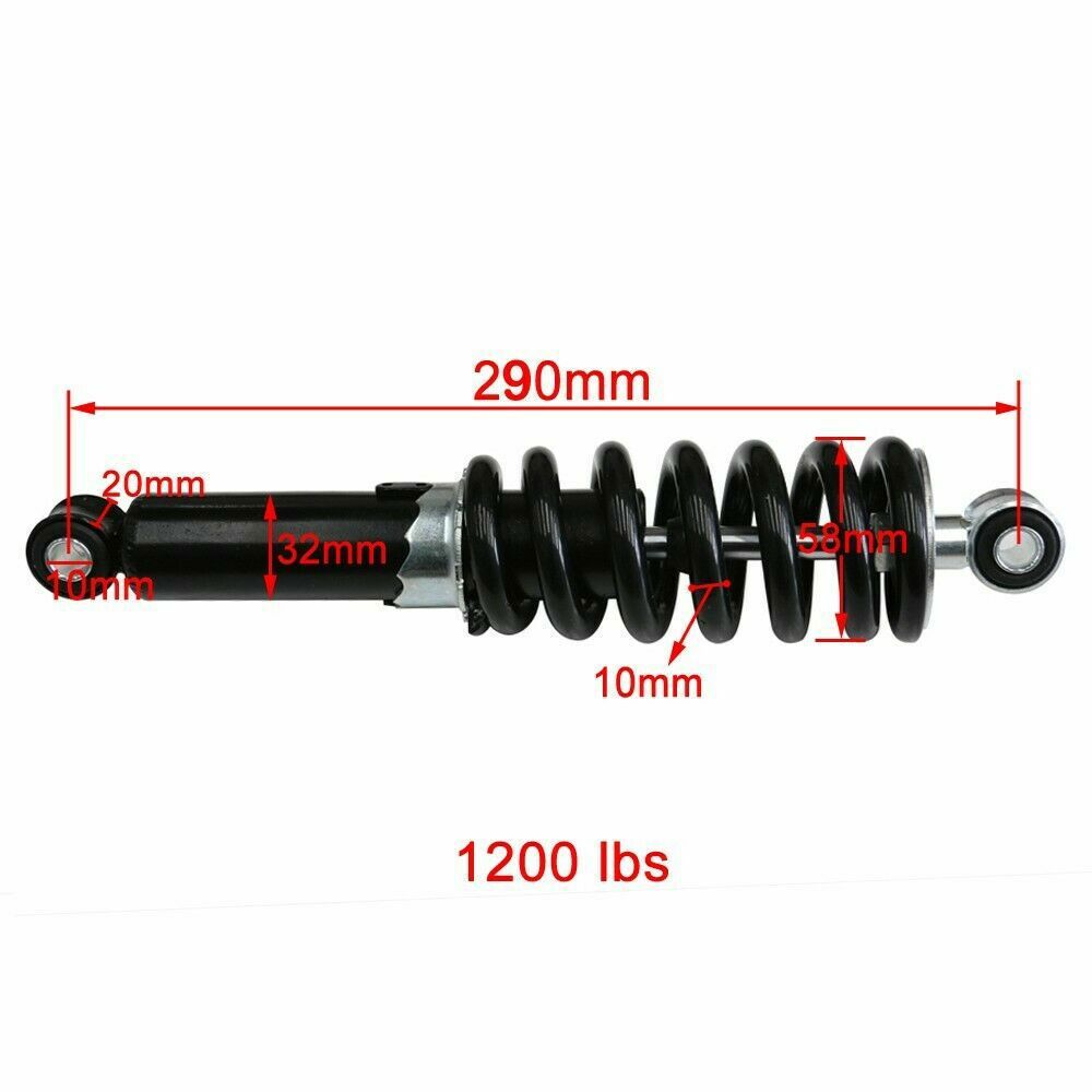 290mm 11.4″ 1200lbs Rear Shock for ATV Quad Dirt Pit Bike Yamaha Honda Atomik